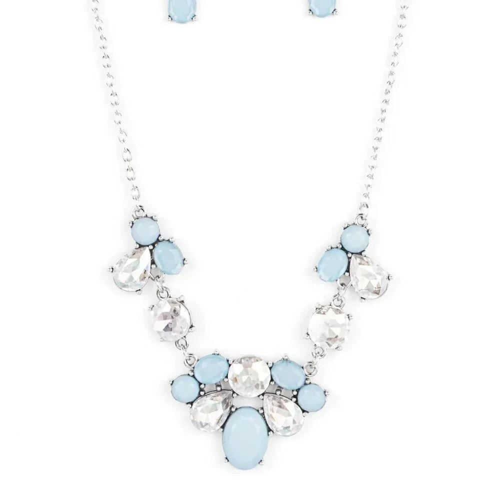 Paparazzi Jewelry Accessories - Ethereal Romance - Blue Necklace - Vintage